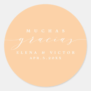 ELEGANT SCRIPT MUCHAS GRACIAS   DANK IHNEN STICKER