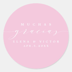 ELEGANT SCRIPT MUCHAS GRACIAS   DANK IHNEN STICKER