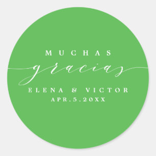 ELEGANT SCRIPT MUCHAS GRACIAS DANK IHNEN STICKER