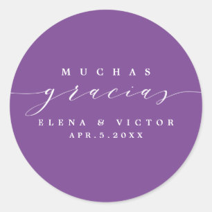 ELEGANT SCRIPT MUCHAS GRACIAS DANK IHNEN STICKER