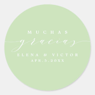 ELEGANT SCRIPT MUCHAS GRACIAS DANK IHNEN STICKER