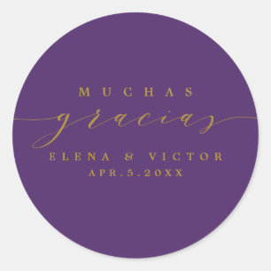 ELEGANT SCRIPT MUCHAS GRACIAS DANK IHNEN STICKER