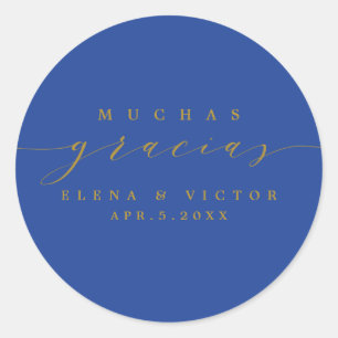 ELEGANT SCRIPT MUCHAS GRACIAS DANK IHNEN STICKER