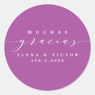 ELEGANT SCRIPT MUCHAS GRACIAS DANK IHNEN STICKER