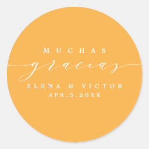 ELEGANT SCRIPT MUCHAS GRACIAS DANK IHNEN STICKER