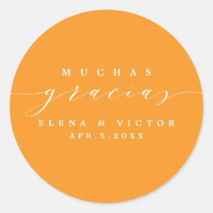 ELEGANT SCRIPT MUCHAS GRACIAS DANK IHNEN STICKER
