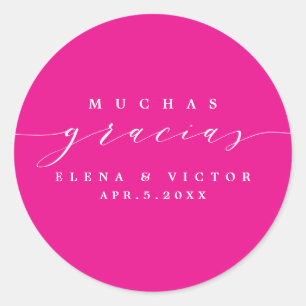ELEGANT SCRIPT MUCHAS GRACIAS DANK IHNEN STICKER