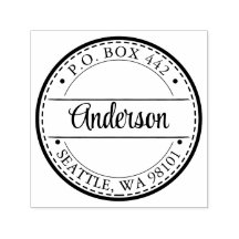 Elegant Script Name Return Address Stamp