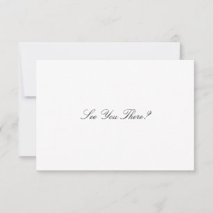 Élégant Script noir et blanc Mariage carte RSVP