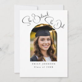 Elegant Script Photo Graduation Announcement Einladung