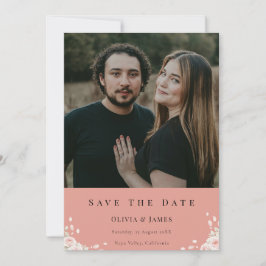 Elegant Script Photo Wedding Save the Date Invite 