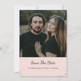 Elegant Script Photo Wedding Save the Date Invite 