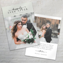 Elegant Script Romantic Photo Wedding