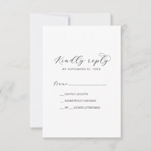 Élégant script simple carte RSVP