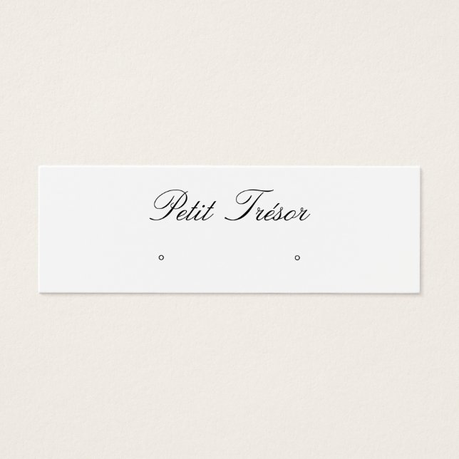 Elegant Script  Stud Earring Display (Vorderseite)