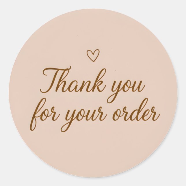 Elegant Script Thank You Business Sticker (Vorderseite)