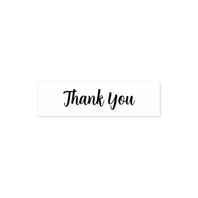 Elegant Script “Thank You” Rubber Stamp Permastempel (Design)