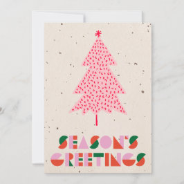 Elegant Script Tree Non Photo Watercolor Christmas Feiertagskarte