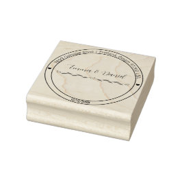 Elegant Script Wedding Return Address Stamp Gummistempel