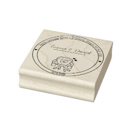 Elegant Script Wedding Return Address Stamp Gummistempel