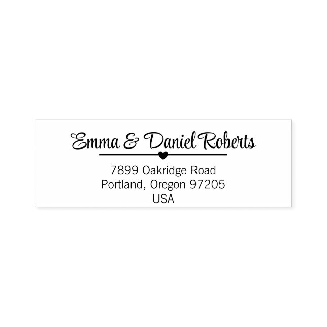 Elegant Script Wedding Return Address Stamp Permastempel (Design)