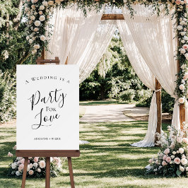 Elegant Script Wedding Welcome Sign
