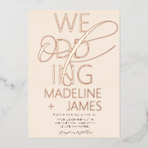 ELEGANT Scripting Rustic Tan Wedding