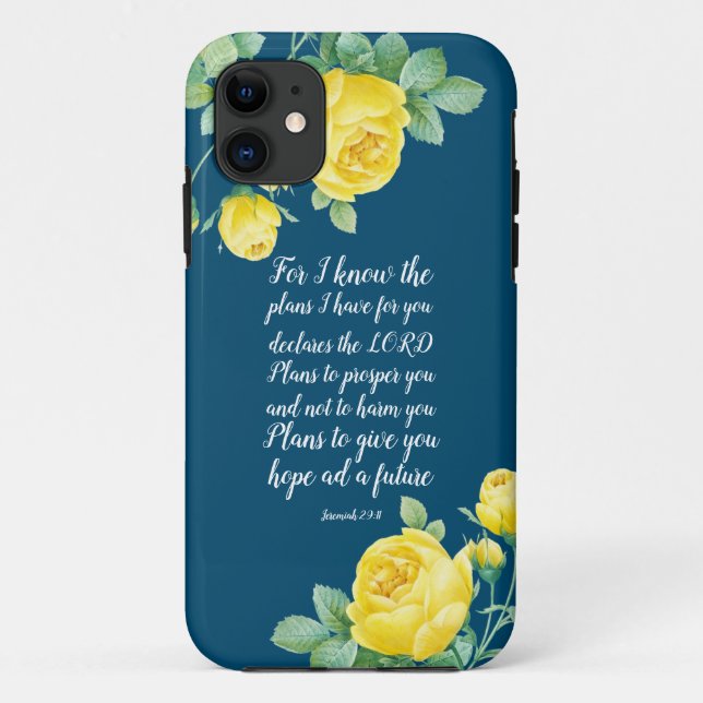 Elegant Scripture Jeremiah 29:11 Case-Mate iPhone Hülle (Rückseite)
