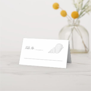 Elegant Seashells Nautical Wedding Platzkarte