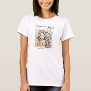 Elegant Sepia Chic Wavy Frisur Extensions T-Shirt