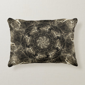 Elegant Sepia Fraktal Pillow Dekokissen
