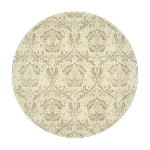 Elegant Sepia Tan Floral Pattern Schneidebrett