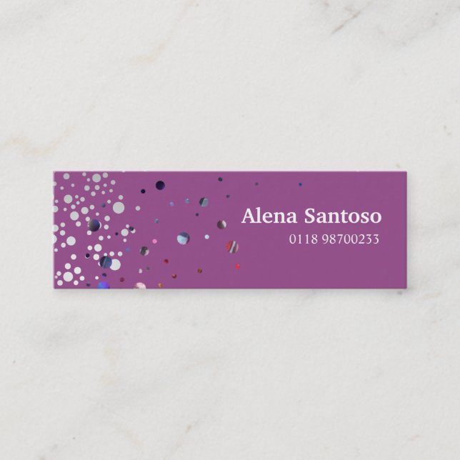 Elegant Sequins Mini Visitenkarte (Vorderseite)