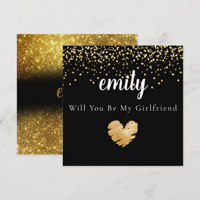 Elégant Serez-Vous Ma Carte De Fille (Devant / Derrière)