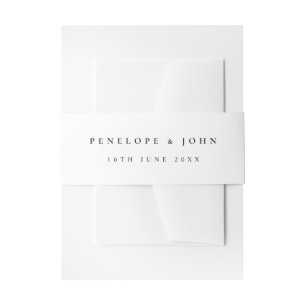 Elegant Serif Script Typografy White Wedding Einladungsbanderole