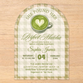 Elegant She fand ihr perfektes Matcha-Brautparty Acryleinladungen