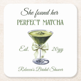Elegant She fand ihr perfektes Matcha-Brautparty Rechteckiger Pappuntersetzer