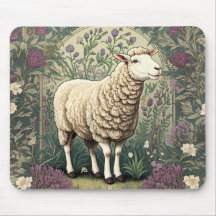 Elegant Sheep Lavendel Blumenhintergrund