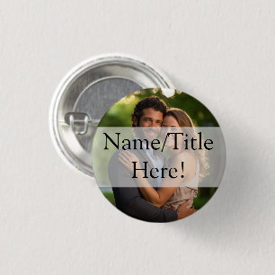 Elegant Sheer Overlay Foto Wedding Button
