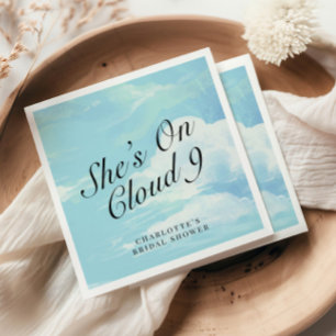 Elegant She's on Cloud 9 Blue Sky Brautparty Serviette