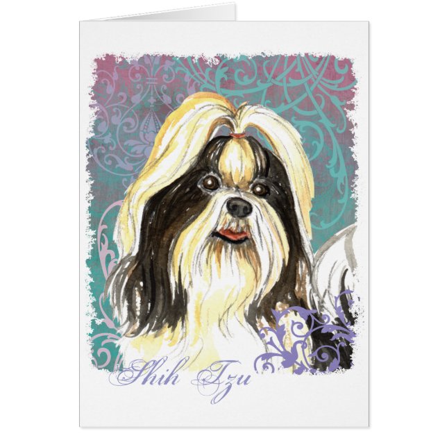 Elegant Shih Tzu Card (Vorne)