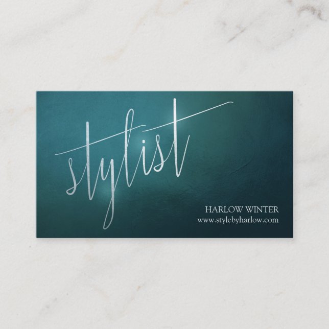 Elegant Shine | Aquamarin | Stylist Visitenkarte (Vorderseite)