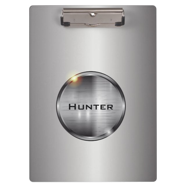 Elegant Shiny Steel Klemmbrett (Vorderseite)