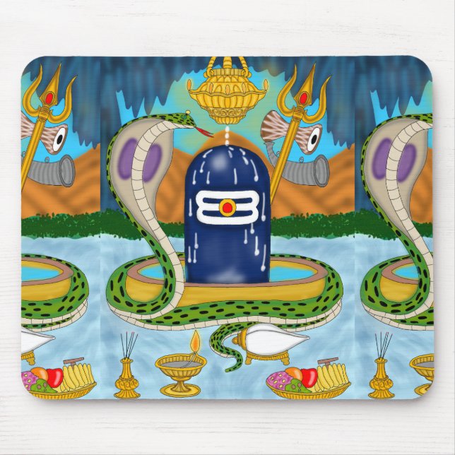 Elegant Shivlingam Mouse Pad for Spiritual Vibes Mousepad (Vorne)