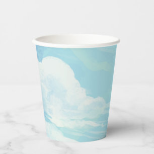 Elegant Sie ist auf Wolke 9 Blau Himmel Junggesell Pappbecher