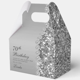 Elegant Silver 70. Geburtstag Vielen Dank Geschenkschachtel