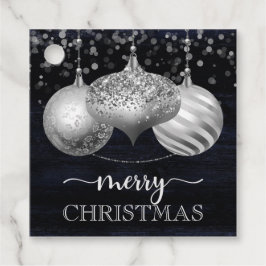 Elegant Silver Christmas Ornaments Geschenkanhänger