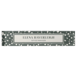 Elegant Silver Dollar Lunaria Professional Custom Namensplakette