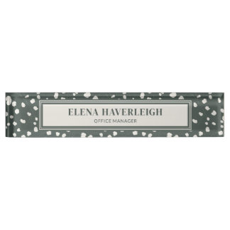 Elegant Silver Dollar Lunaria Professional Custom Namensplakette