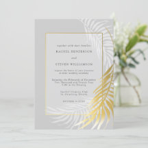 Elegant Silver Gold Hochzeit tropische Vegetation